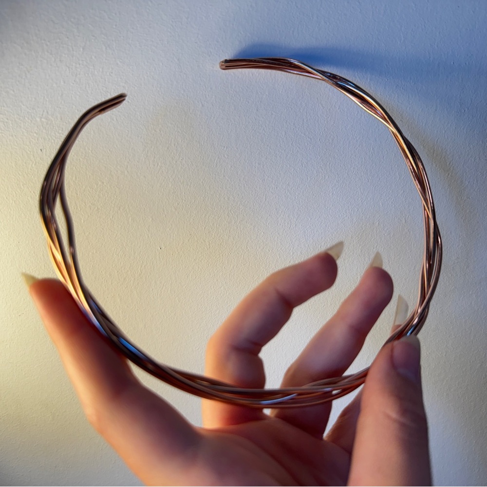 Twisted Copper Wire Choker Necklace